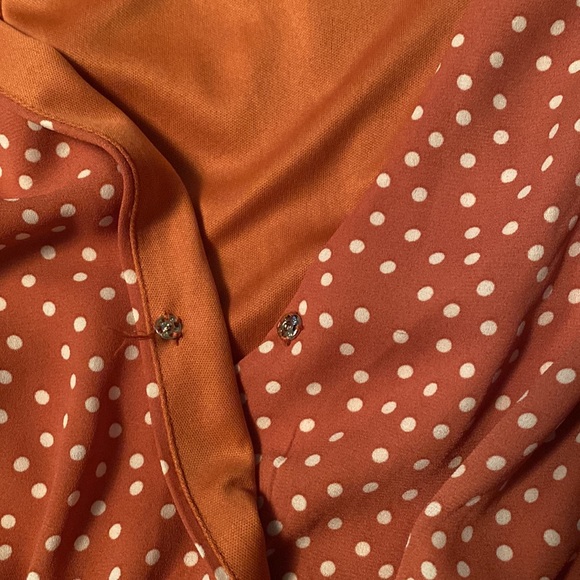 Dot Faux Wrap Dress - Picture 3 of 3